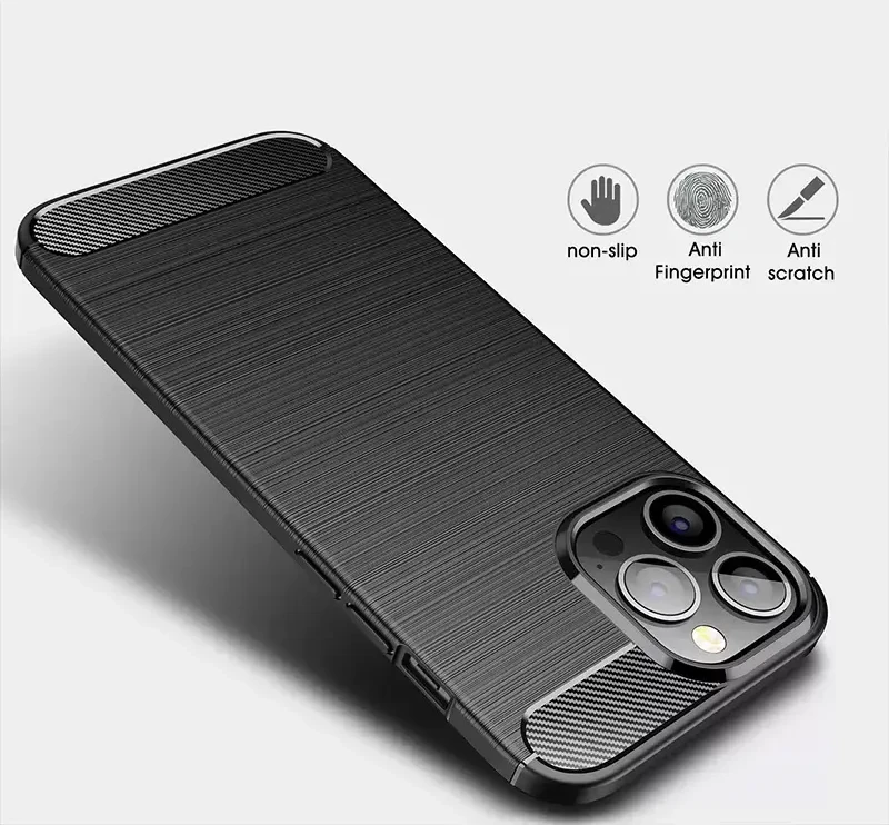 Dėklas Fusion Accessories Topt Galinis dangtelis CARBON skirtas Apple iPhone 13 Pro juodos spalvos