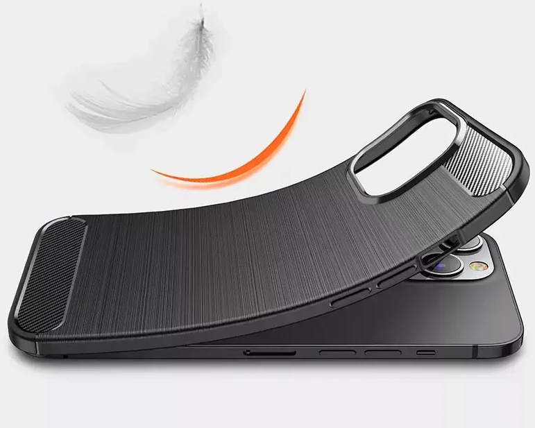 Dėklas Fusion Accessories Topt Galinis dangtelis CARBON skirtas Apple iPhone 13 Pro juodos spalvos