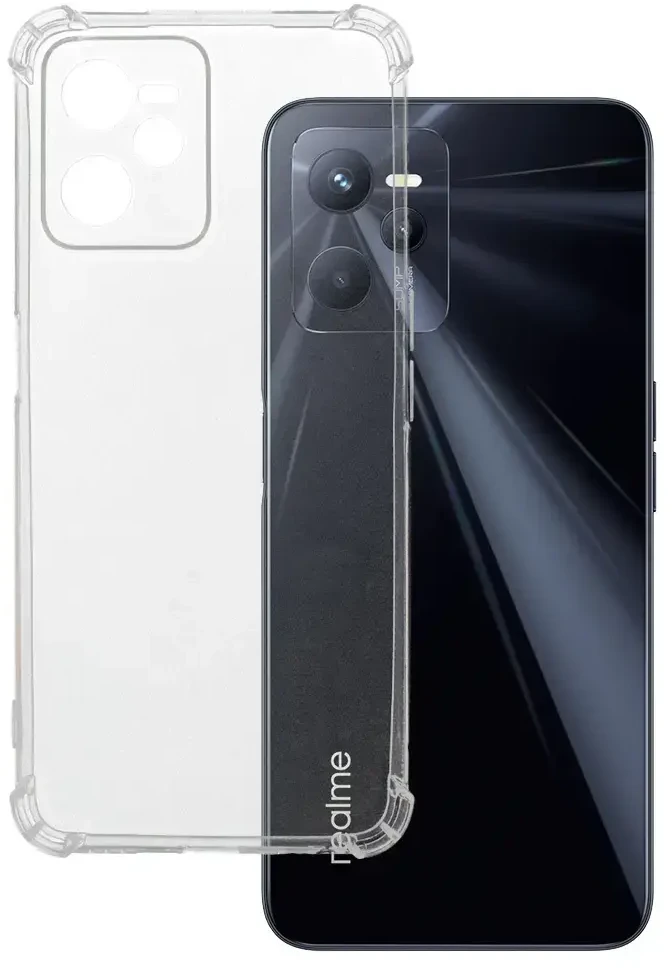 Clin Anti Shock 1,5mm skirtas Realme C35 dėklas telefonui skaidrus