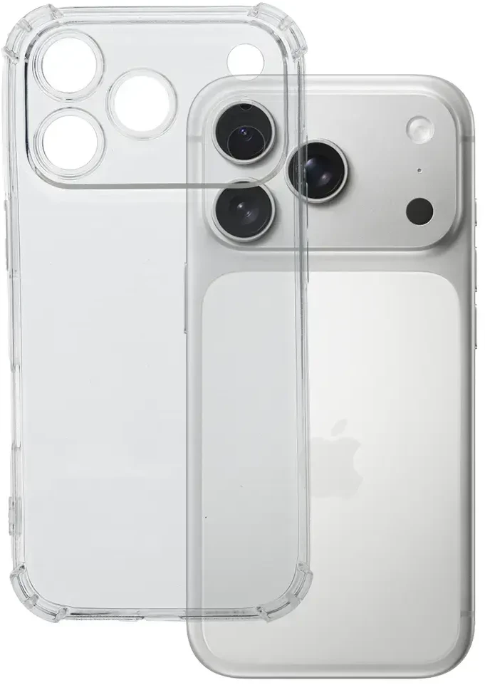 Dėklas Toptel Topt Clin Anti Shock 1,5mm skirtas iPhone 17 Pro Max skaidrus