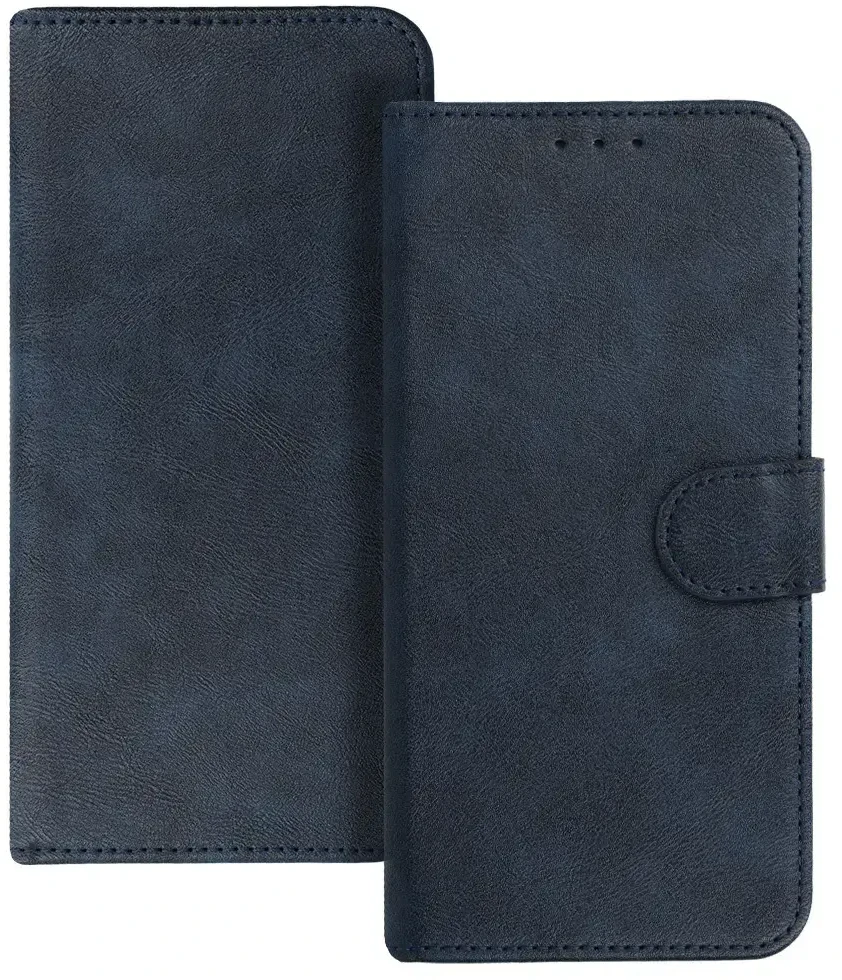 Fusion Accessories Topt Dėklas BOOK COMMON Universali (Dydis L) skirtas Apple iPhone 6 Plus/7 Plus/8 Plus/Xs Max/11 Pro Max/Samsung S20 FE/S21 FE/S10 Plus/A10/A32/A54/Xiaomi 12 Lite/Huawei P30 Pro mėlynos spalvos