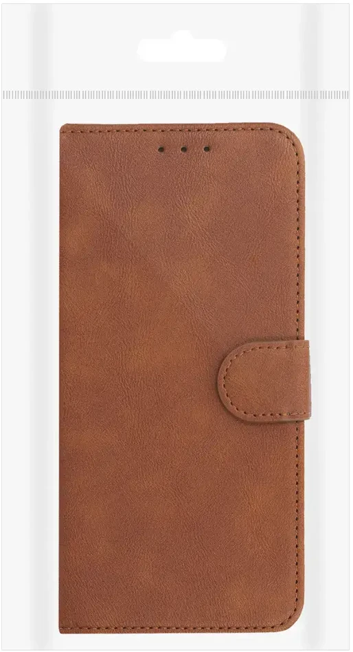 Dėklas Toptel COMMON Universal Book Case (SIZE XXL) for Samsung S25 Ultra/S24 Ultra/M35/M23/A16 5G/Xiaomi Redmi 14C ruda