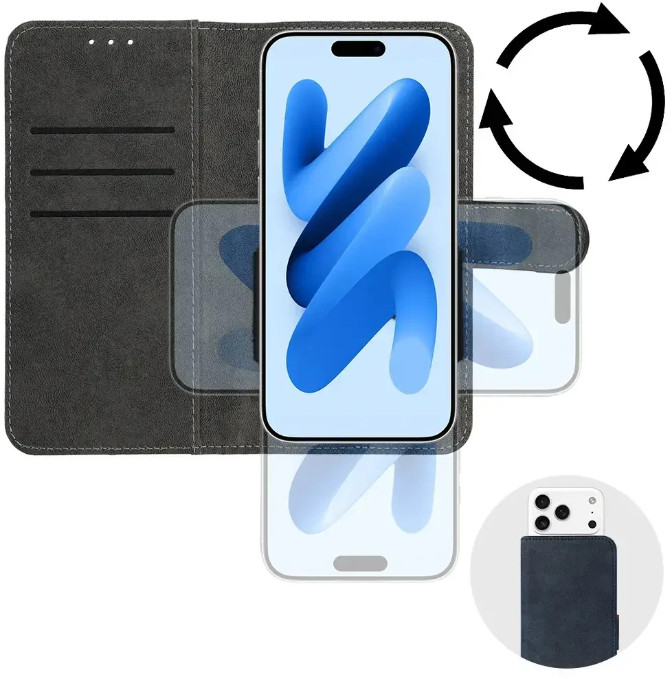 Toptel „COMMON“ universalus atverčiamas dėklas (XXL DYDIS), skirtas „Samsung S25 Ultra“ / „S24 Ultra“ / „M35“ / „M23“ / „A16 5G“ / „Xiaomi Redmi 14C“, tamsiai mėlynas