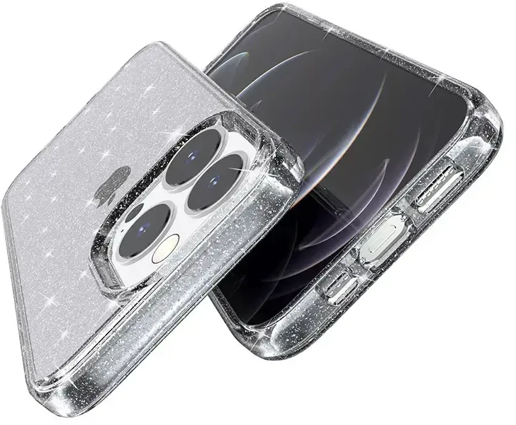 Toptel Topt Crystal Glitter dėklas skirtas Samsung Galaxy A35 5G sidabro spalvos