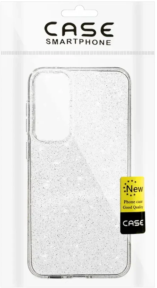 Fusion Accessories Topt Crystal Glitter dėklas skirtas Samsung Galaxy S23 FE sidabro spalvos