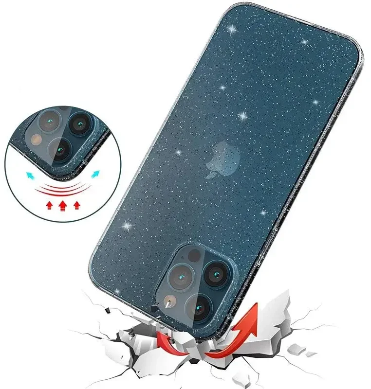Toptel Topt Crystal Glitter dėklas skirtas Samsung Galaxy A35 5G sidabro spalvos