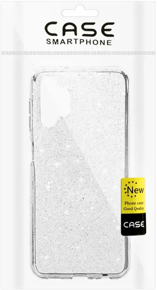 Toptel Topt Crystal Glitter dėklas skirtas Samsung Galaxy A13 4G sidabro spalvos