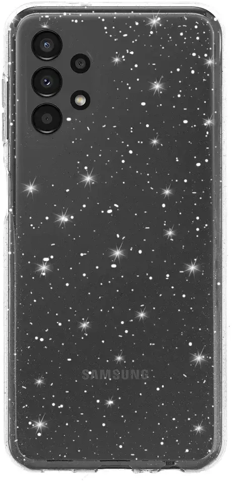 Toptel Topt Crystal Glitter dėklas skirtas Samsung Galaxy A13 4G sidabro spalvos