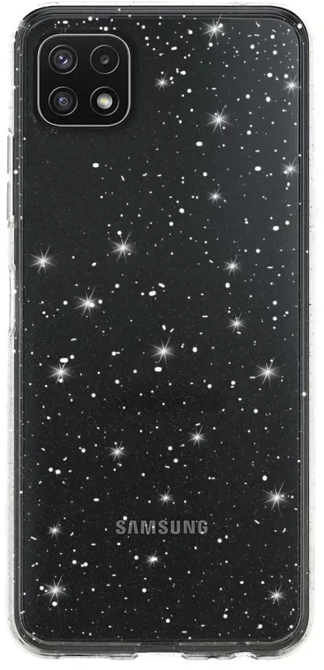 Toptel Topt Crystal Glitter dėklas skirtas Samsung Galaxy A22 5G sidabro spalvos