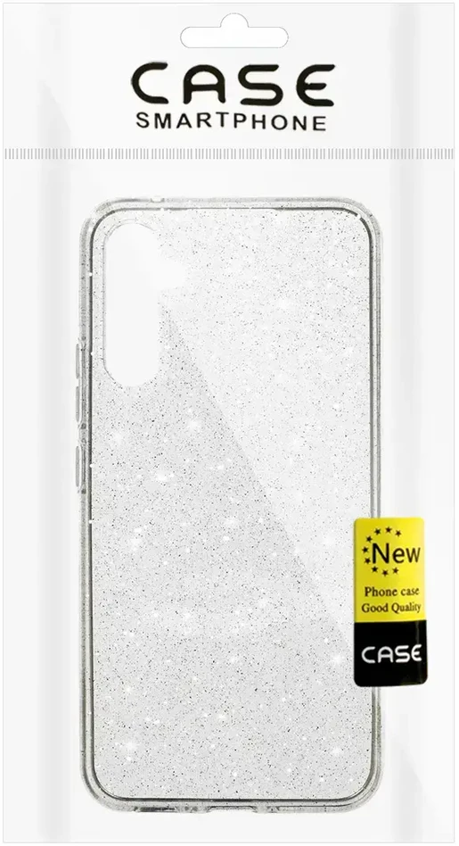 Toptel Topt Crystal Glitter dėklas skirtas Samsung Galaxy A34 5G sidabro spalvos