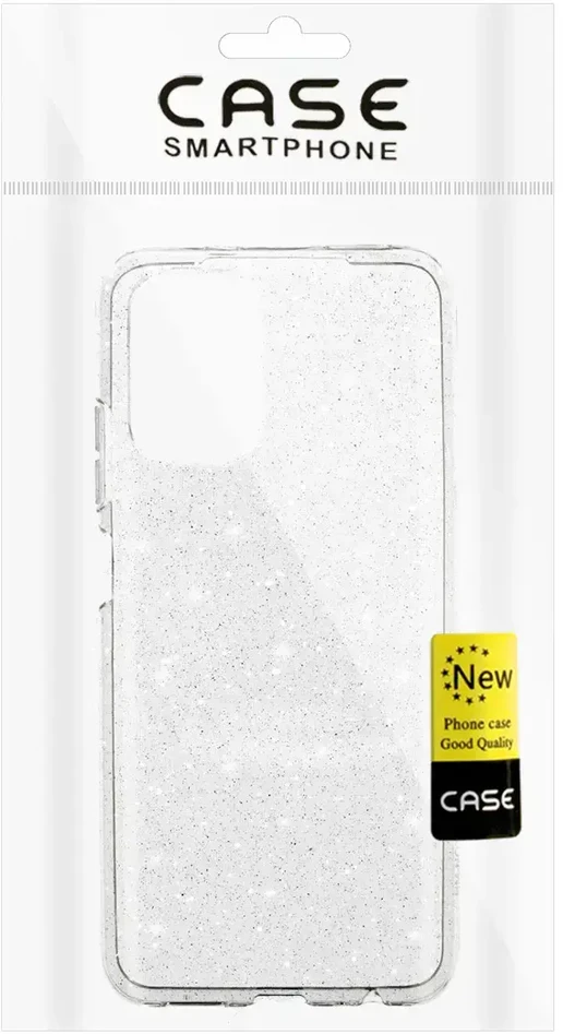 Fusion Accessories Topt Crystal Glitter dėklas skirtas Xiaomi Redmi Note 10/Note 10S/Poco M5S sidabro spalvos