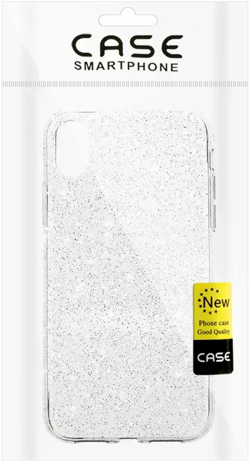 Fusion Accessories Topt Crystal Glitter dėklas skirtas Apple iPhone X/XS (5,8″) sidabro spalvos