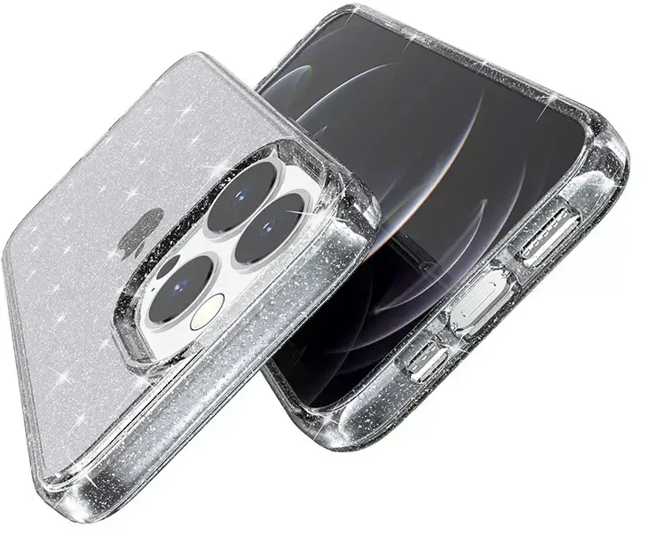 Fusion Accessories Tel Protect Crystal Glitter dėklas skirtas Samsung Galaxy S26 sidabro spalvos