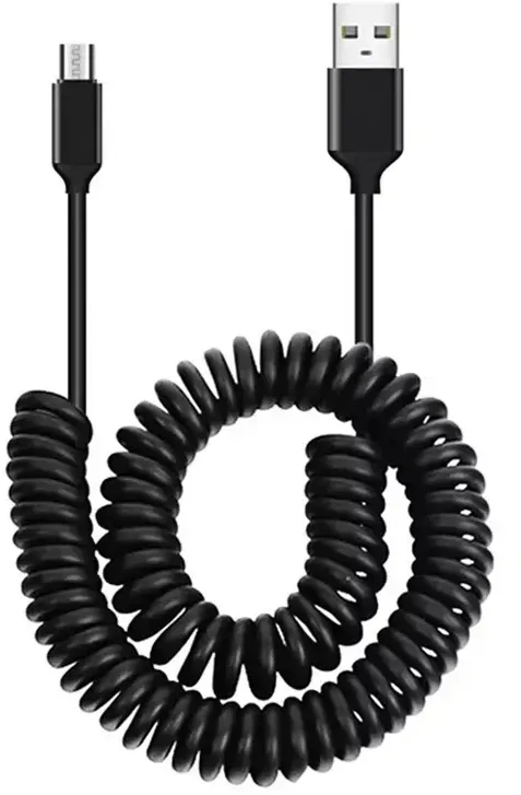 Oem Topt Susuktas kabelis – USB į Micro USB – 2A 1 metras juodos spalvos