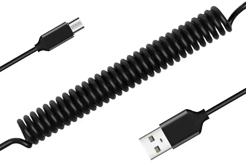 Oem Topt Susuktas kabelis – USB į Micro USB – 2A 1 metras juodos spalvos