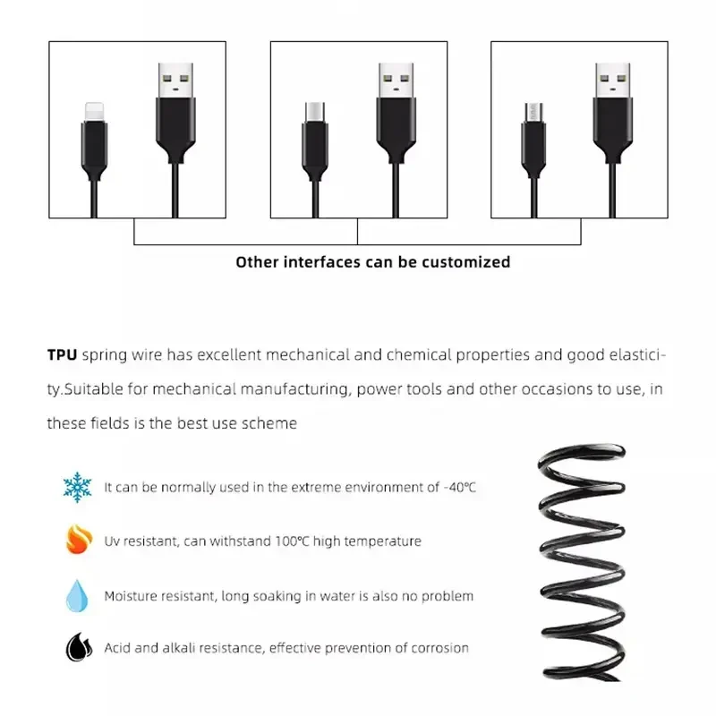 Oem Topt Susuktas kabelis – USB į Micro USB – 2A 1 metras juodos spalvos