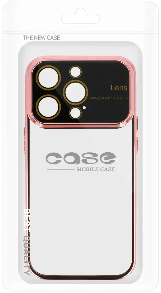 Fusion Accessories Topt Electro Lens dėklas skirtas Xiaomi Redmi Note 12 5G/Poco X5 rožinio aukso spalvos
