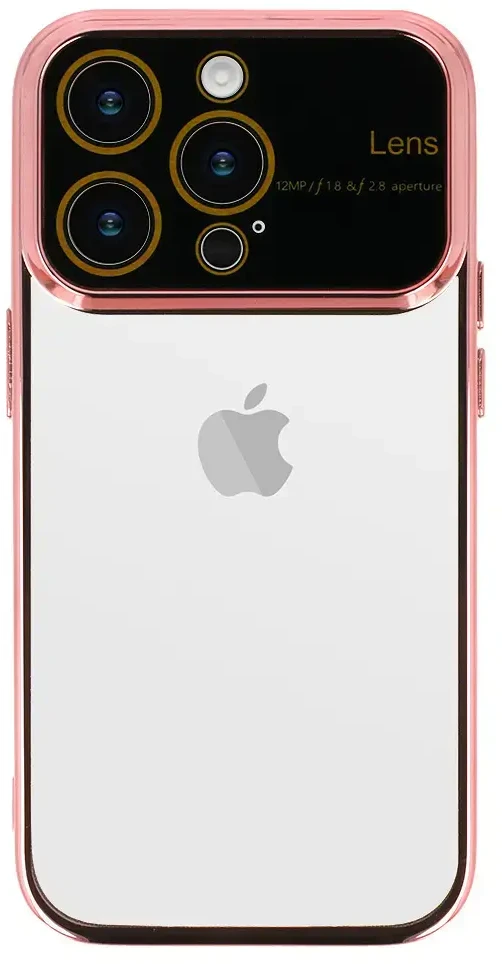 Fusion Accessories Topt Electro Lens dėklas skirtas Xiaomi Redmi Note 12 5G/Poco X5 rožinio aukso spalvos