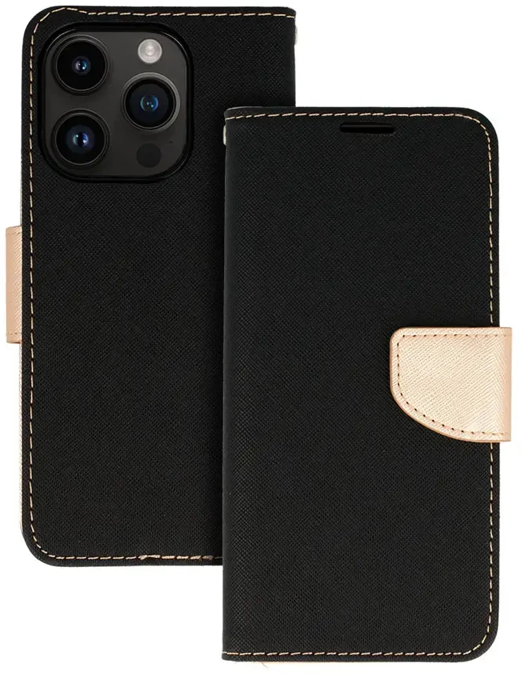 Fusion Accessories Telone Fancy dėklas skirtas Xiaomi Redmi Note 11 Pro/Note 11 Pro 5G juodas-auksinis