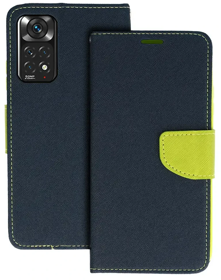Fusion Accessories Telone Fancy dėklas skirtas Xiaomi Redmi Note 11 Pro/Note 11 Pro 5G navy-lime