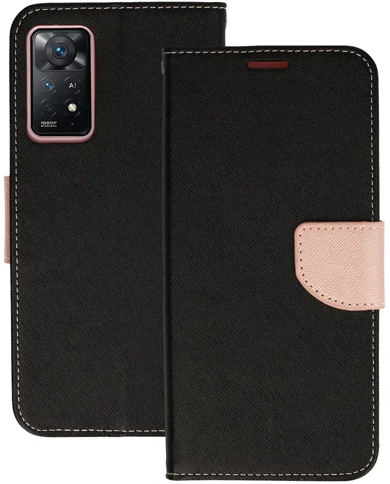 Fusion Accessories Telone Fancy dėklas skirtas Xiaomi Redmi Note 11 5G/Note 11S 5G/Poco M4 Pro 5G juodas-auksinis