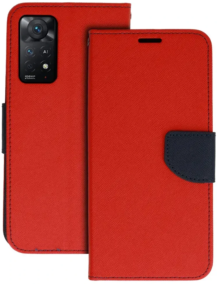Fusion Accessories Telone Fancy dėklas skirtas Xiaomi Redmi Note 11 Pro/Note 11 Pro 5G red-navy