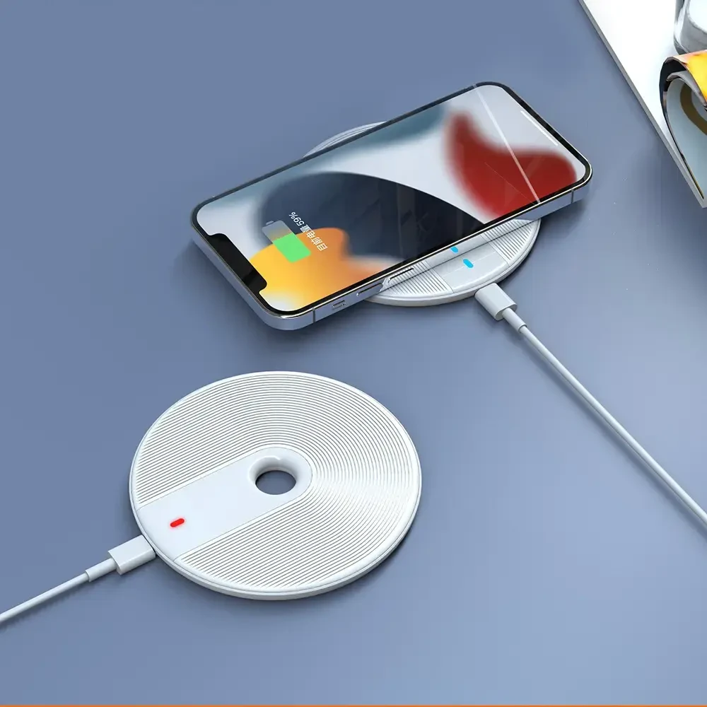 Toptel Topt Belaidis įkroviklis QI Universal Fast Charge – FC06 15W baltos spalvos (min.2A)