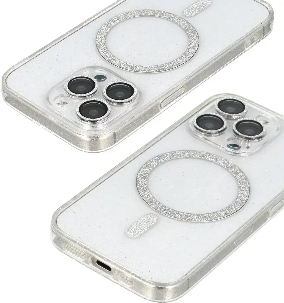 Fusion Accessories Topt Glitter Magsafe Dėklas skirtas Samsung Galaxy S25 Ultra skaidrus