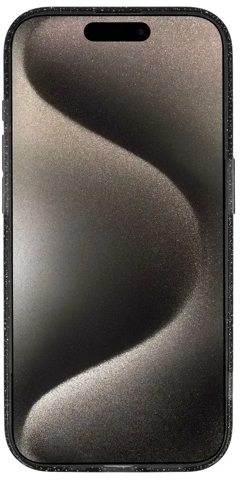Fusion Accessories Topt Glitter Magsafe dėklas skirtas Apple iPhone 12 juodas skaidrus