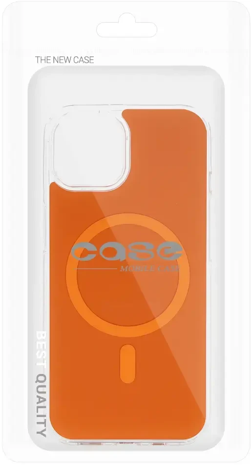 Fusion Accessories Tel Protect Glossy Magsafe dėklas skirtas Apple iPhone 15 oranžinės spalvos