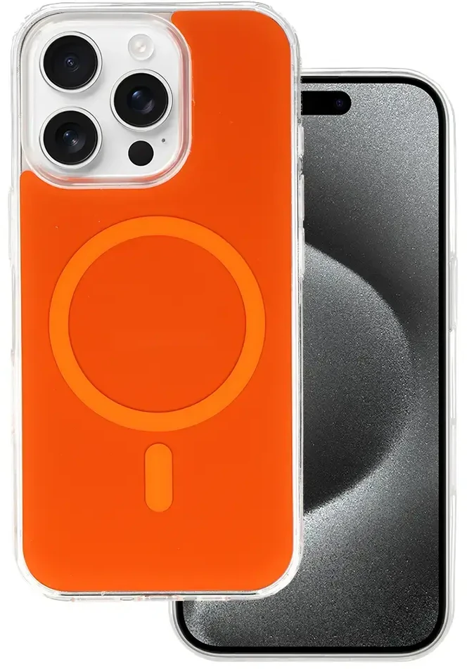 Fusion Accessories Tel Protect Glossy Magsafe dėklas skirtas Apple iPhone 15 Pro Max oranžinės spalvos