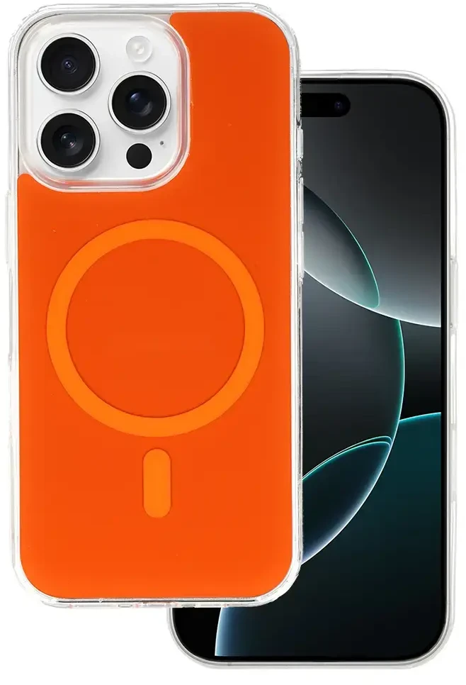 Fusion Accessories Tel Protect Glossy Magsafe dėklas skirtas Apple iPhone 16 Pro oranžinės spalvos