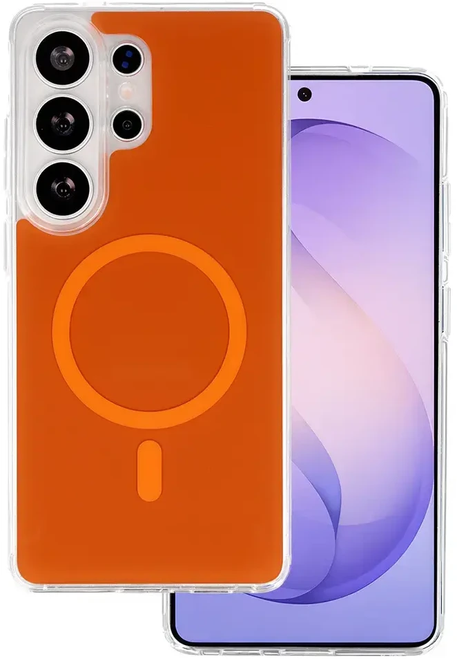 Toptel Tel Protect Glossy Magsafe dėklas skirtas Samsung Galaxy S25 Ultra oranžinės spalvos