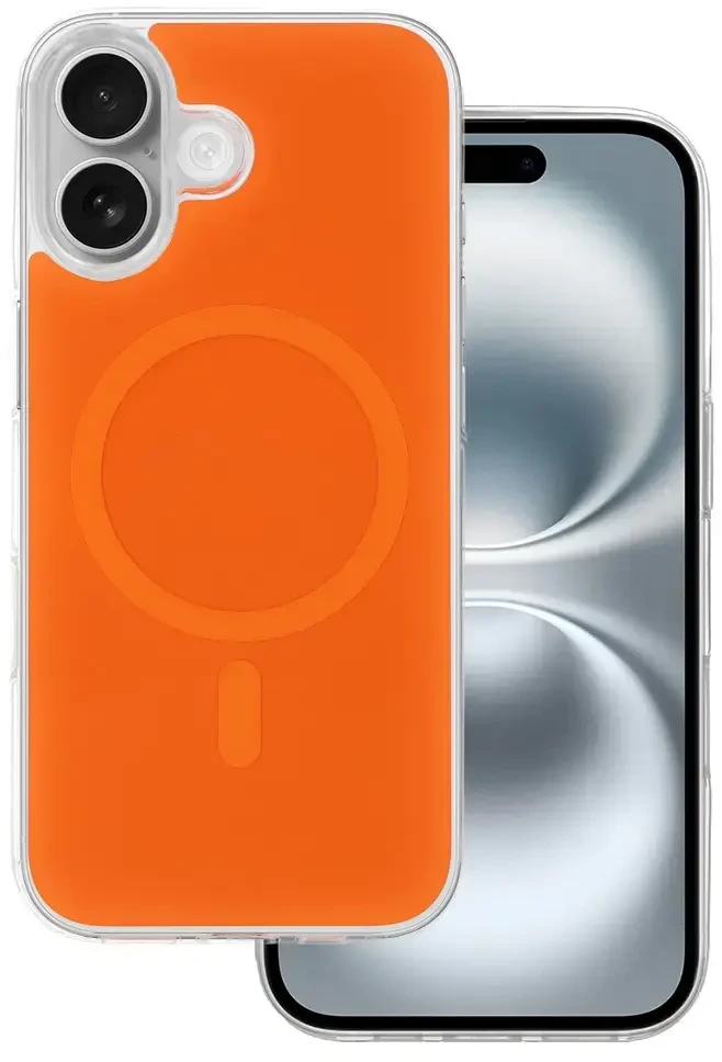 Fusion Accessories Tel Protect Glossy Magsafe dėklas skirtas Apple iPhone 16 oranžinės spalvos