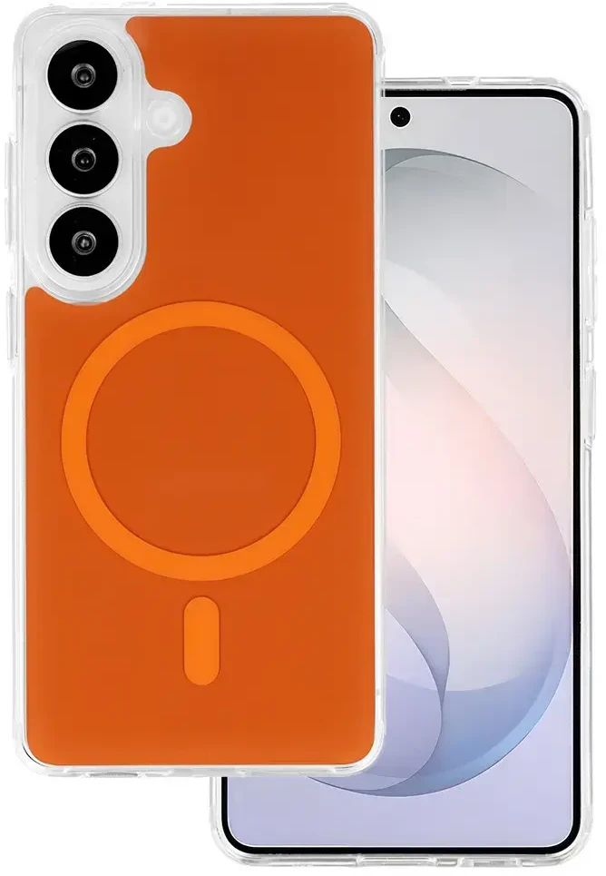 Fusion Accessories Tel Protect Glossy Magsafe dėklas skirtas Samsung Galaxy S24/S25 oranžinės spalvos