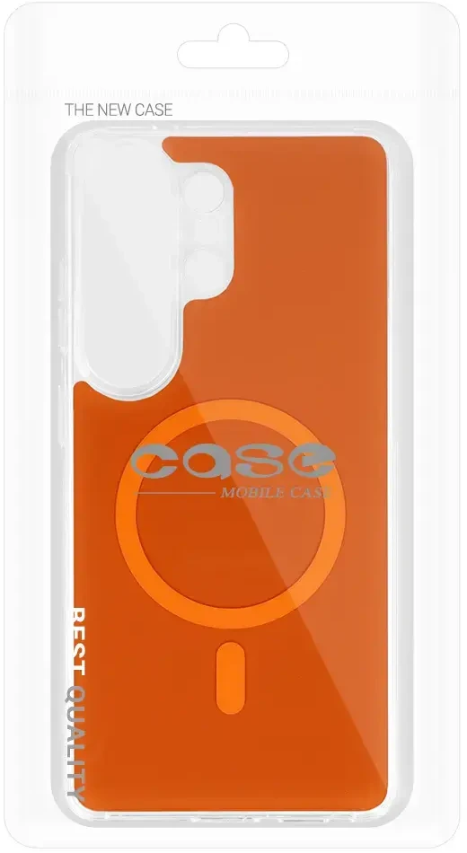Toptel Tel Protect Glossy Magsafe dėklas skirtas Samsung Galaxy S25 Ultra oranžinės spalvos