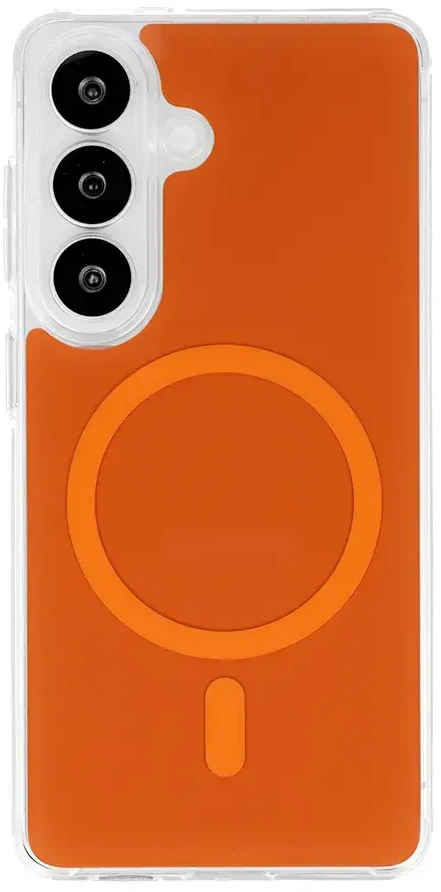 Fusion Accessories Tel Protect Glossy Magsafe dėklas skirtas Samsung Galaxy S26 oranžinės spalvos