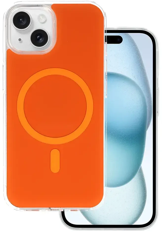 Fusion Accessories Tel Protect Glossy Magsafe dėklas skirtas Apple iPhone 15 oranžinės spalvos