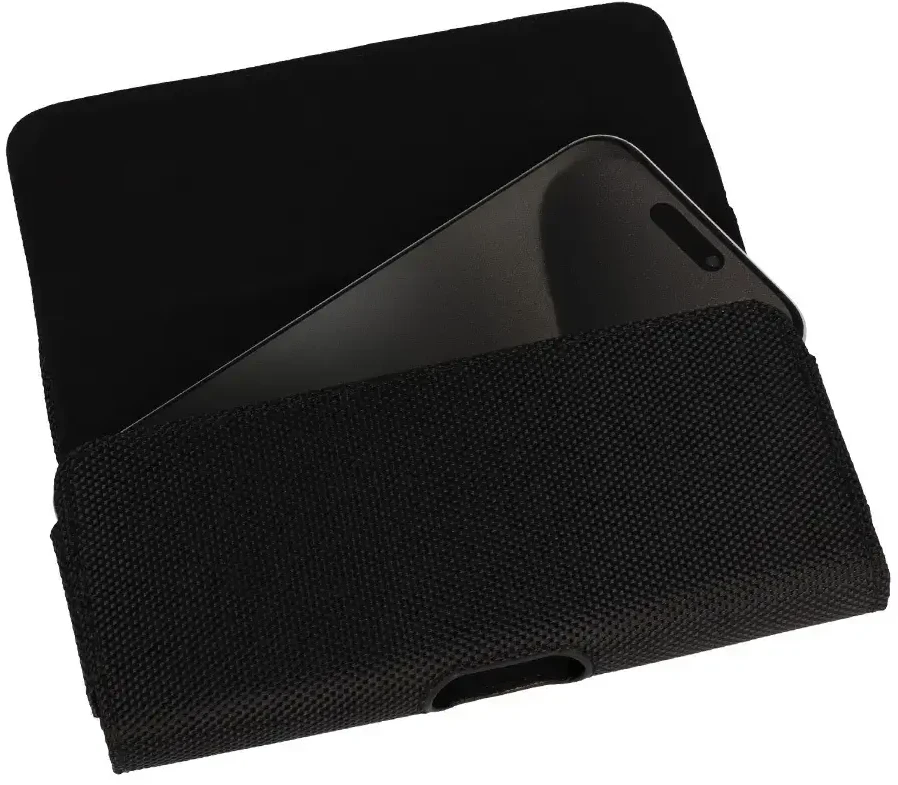 Dėklas Fusion Accessories Topt HIT Belt Holster (SIZE XL) skirtas Apple iPhone 15 Pro Max/Samsung A54 5G/A52/S24 Plus/S20 FE design 2 juodas (167×83 mm)