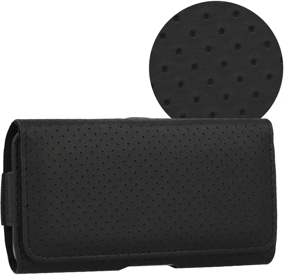 Dėklas Fusion Accessories Topt HIT Belt Holster (SIZE XL) skirtas Apple iPhone 15 Pro Max/Samsung A54 5G/A52/S24 Plus/S20 FE design 4 juodas (167×83 mm)