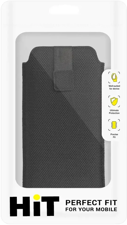 Dėklas Fusion Accessories Topt HIT maišelis telefonui (Dydis XL) Apple iPhone 14/14 Pro/Apple iPhone 15/15 Pro/Samsung S23/S23 Plus/S24/S24 Plus/A15/A54 5G design 2 juodos spalvos
