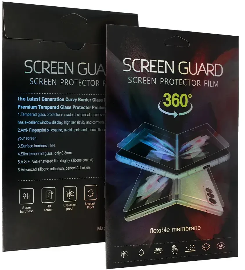 Fusion Accessories Topt Hidrogelio TPU ekrano apsauga, skirta Samsung Galaxy Z Fold 5 priekinei ir galinei daliai