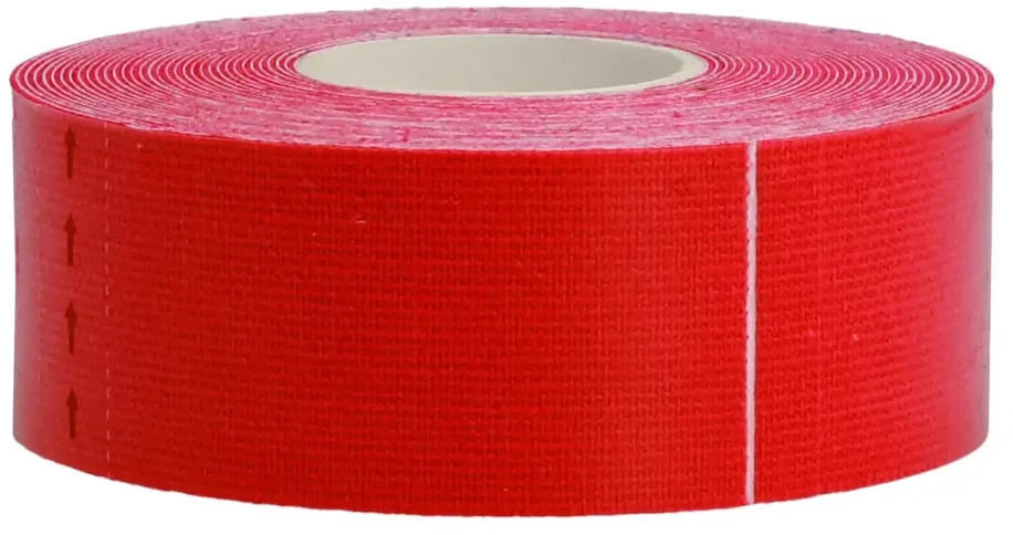 Fusion Accessories Topt Kineziologinis pleistras, 2,5 cm x 5 m raudonos spalvos
