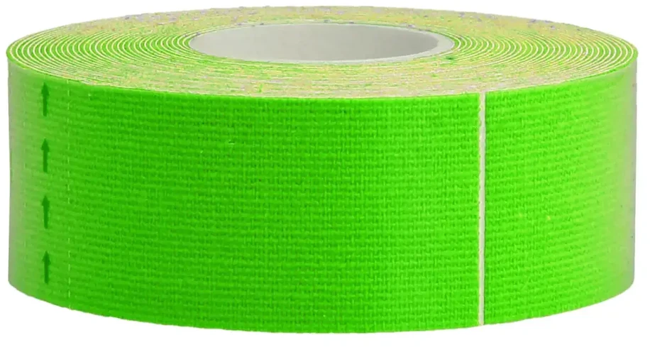 Fusion Accessories Topt Kineziologinis pleistras, 2,5 cm x 5 m žalios spalvos