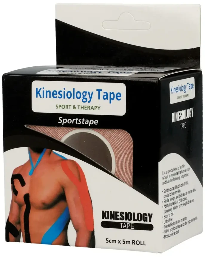 Fusion Accessories Topt Kineziologinis pleistras, 5 cm x 5 m gelsva