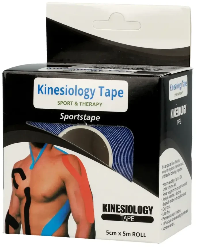 Fusion Accessories Topt Kineziologinis pleistras, 5 cm x 5 m mėlynos spalvos