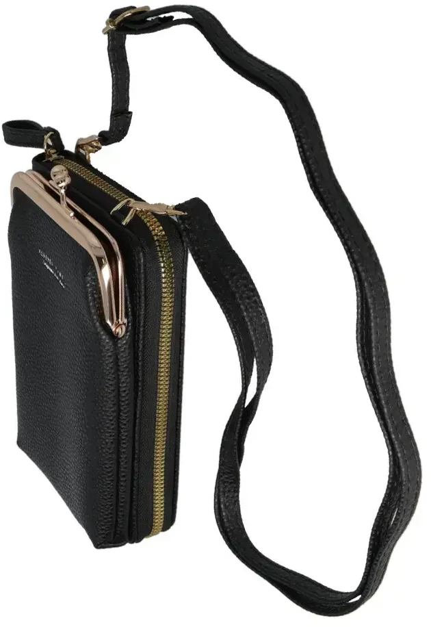 Dėklas Fusion Accessories Topt megztas krepšys telefonui, dizainas 2, juodos spalvos