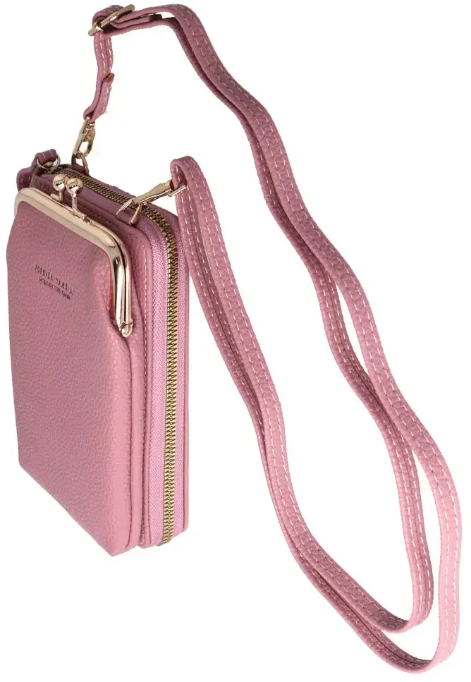 Dėklas Fusion Accessories Topt Knitted bag skirtas telefonui design 2 rožinės spalvos