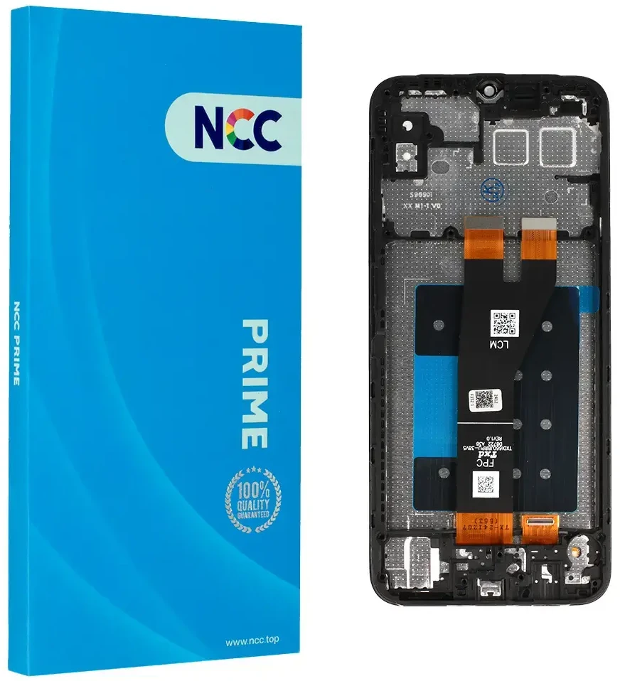 Fusion Accessories Topt LCD Ekranas NCC for Samsung Galaxy A14 5G (A14U/146P) juodas with frame Prime