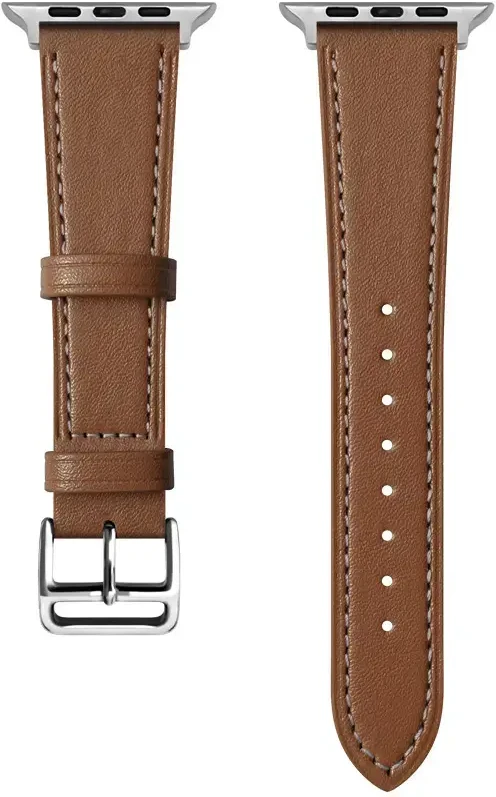 Fusion Accessories Topt Leather apyrankė skirta Apple Watch 38/40/41 design 1 rudos spalvos
